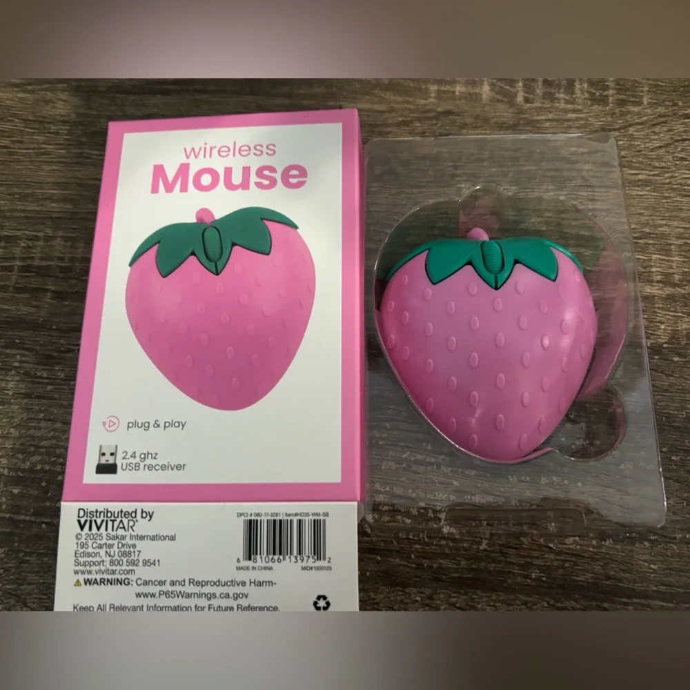 Strawberry-Shaped Wireless Mouse